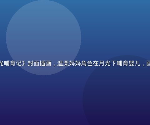 奶妈动漫代表作《月光哺育记》封面插画，温柔妈妈角色在月光下哺育婴儿，画面蓝紫色调梦幻治愈