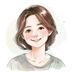 奶妈动漫创作者小月的头像，温柔微笑的年轻女性插画师，擅长治愈系水彩风格